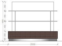 Presentatiemeubel vrijstaand, houtdecor brown - afbeelding 2 van  5
