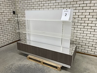 Presentatiemeubel vrijstaand, houtdecor brown - afbeelding 3 van  5