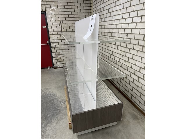 Presentatiemeubel vrijstaand, houtdecor brown - afbeelding 4 van  5