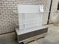 Presentatiemeubel vrijstaand, houtdecor brown - afbeelding 2 van  4