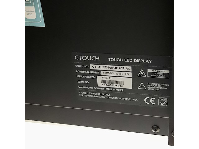 Presentatiescherm, ctouch, ct84led40bos10p ag, 2013 - afbeelding 8 van  8
