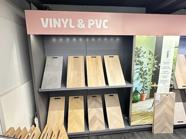 Presentatiewand 20 meter "vinyl & pvc" en "laminaat" - afbeelding 2 van  8
