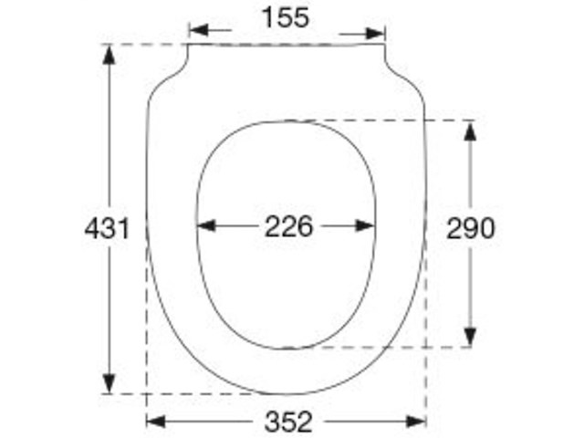 Pressalit 300 + closetzitting toiletbril wit - afbeelding 4 van  5
