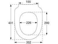 Pressalit 300 + closetzitting toiletbril wit - afbeelding 4 van  5