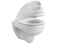 Pressalit 300 plus wc-bril met softclose mechanisme en da7 vast scharnier wit - afbeelding 2 van  5