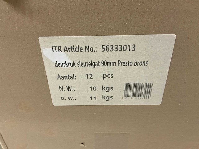 Presto langschild met sleutelgat (24x) - afbeelding 2 van  4