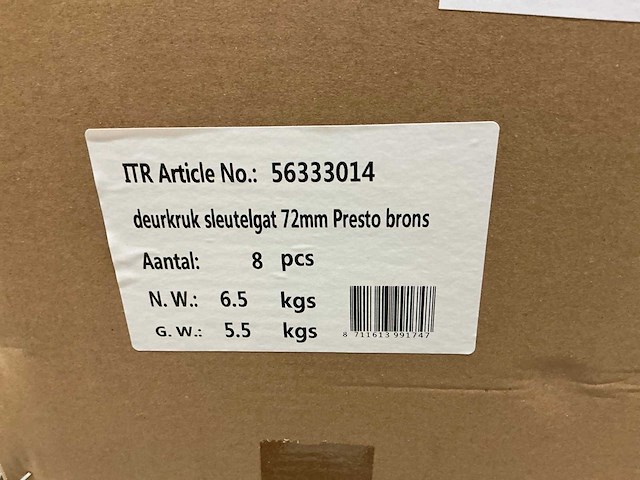 Presto langschild sleutelgat - afbeelding 3 van  4