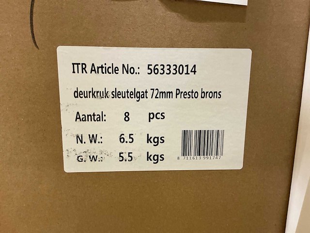 Presto met sleutelgat deurbeslag (32x) - afbeelding 3 van  4