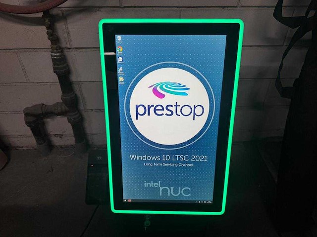 Prestop pt-kiosk-ev22p-desk-led-pay touchscreen kiosk - afbeelding 1 van  5