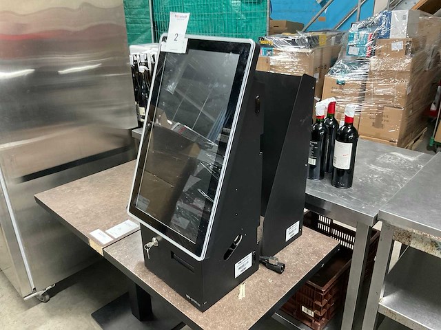 Prestop pt-kiosk-ev22p-desk-led-pay touchscreen kiosk - afbeelding 2 van  5