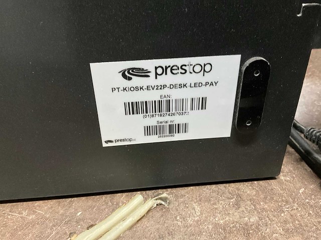 Prestop pt-kiosk-ev22p-desk-led-pay touchscreen kiosk - afbeelding 5 van  5