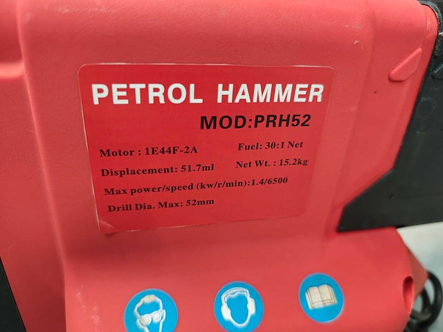 Prh52 - benzine sloophamer/boormachine - afbeelding 9 van  13