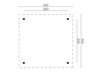 Prieel kreta douglas 365x365x250cm - afbeelding 2 van  6