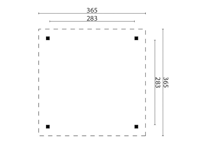 Prieel kreta douglas 365x365x250cm - afbeelding 2 van  6