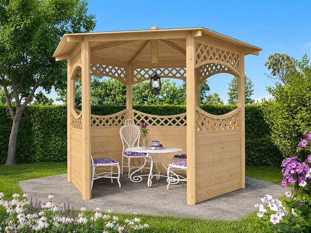 Prieel middel vuren geïmpregneerd 290x234x270cm - afbeelding 1 van  7