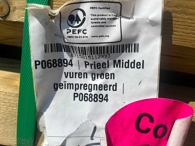 Prieel middel vuren geïmpregneerd 290x234x270cm - afbeelding 6 van  7