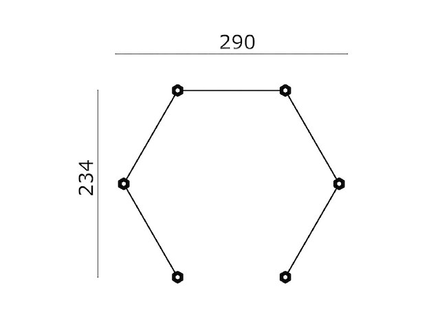 Prieel middel vuren geïmpregneerd 290x234x270cm - afbeelding 2 van  7