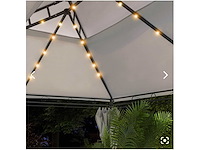 Prieel vernazza + ledverlichting + schaduwdoeken grijs 300x400x265cm - afbeelding 7 van  11