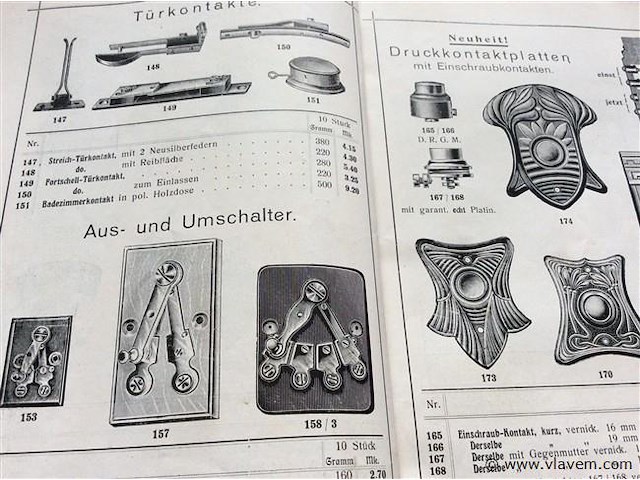 Prijslijst apparaten 1908. - afbeelding 3 van  5