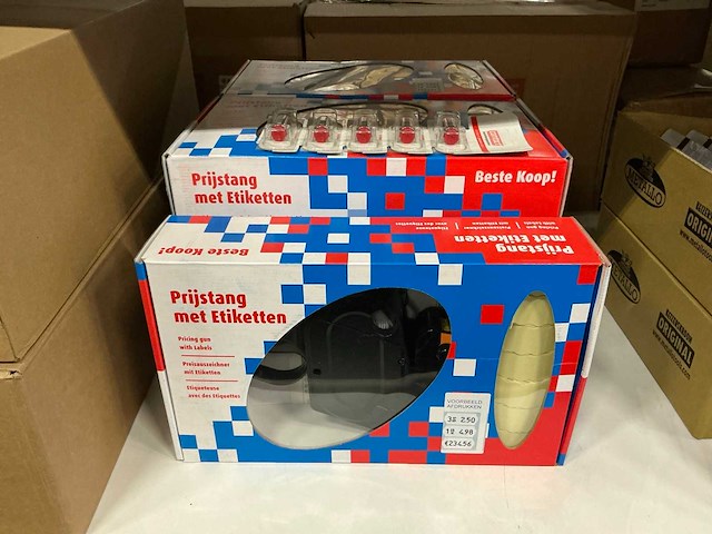 Prijstangen met etiketten (7x) - afbeelding 1 van  3