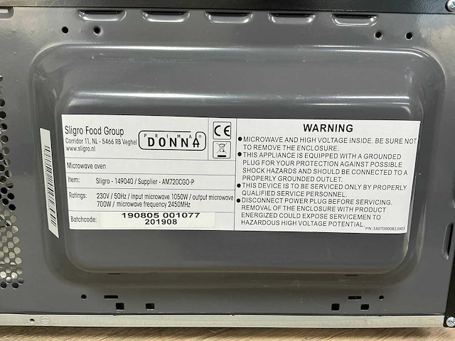 Prima donna am720cgo-p magnetron - afbeelding 4 van  4