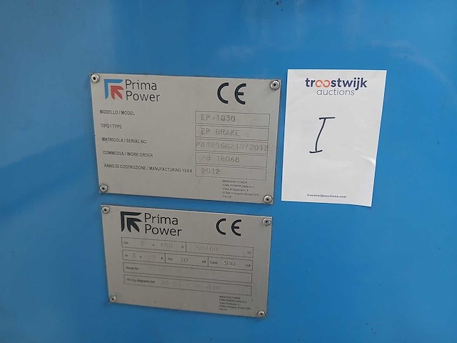 Prima power - 2012 - ep brake - cnc-kantbank - afbeelding 2 van  10