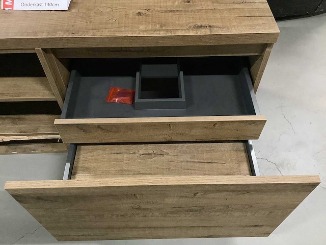 Primabad - badkamer onderkast met afdekblad 140x50 cm - afbeelding 3 van  6