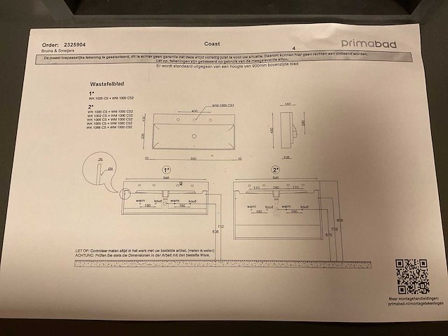 Primabad - badmeubelset 100 x 67 cm - afbeelding 11 van  12