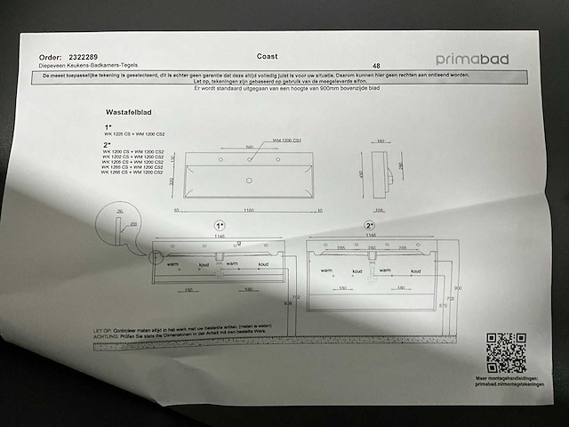 Primabad - coast - onderkast 120 x 60 cm - afbeelding 8 van  8