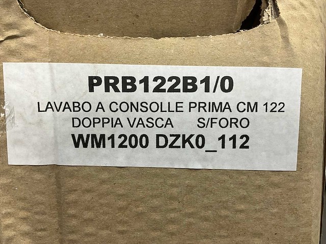 Primabad - wm1200 dzk0-112 - porselein wastafel 122 x 48 cm - afbeelding 5 van  5