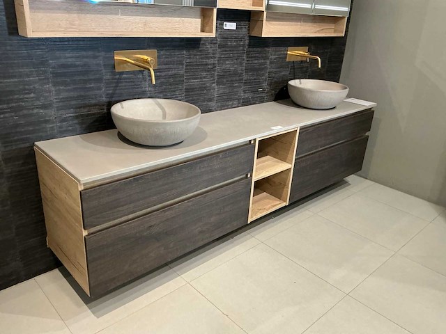 Primabad halifax oak wastafelopstelling - afbeelding 1 van  7