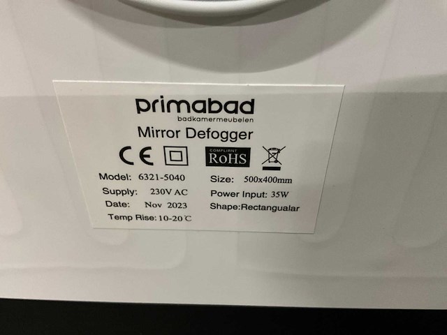 Primabad spa 615 v spiegel - 60x70cm - afbeelding 4 van  4