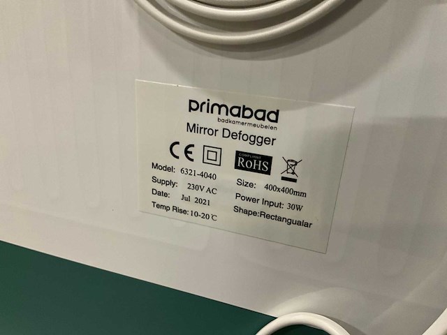 Primabad spo spiegel - 60x70cm - afbeelding 4 van  5