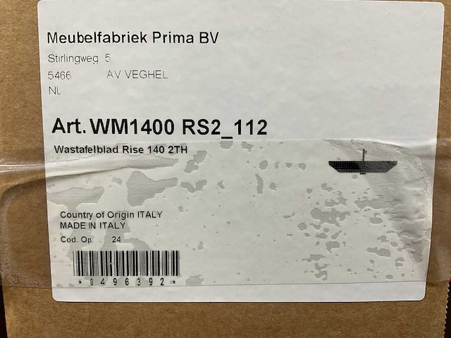 Primabad wm1400 rs2_112 wastafel 140 x 46 cm - afbeelding 4 van  9