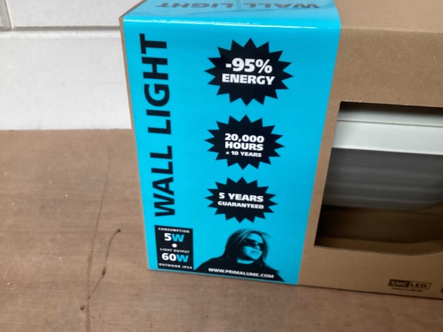 Primalume led wandlamp buiten, wit (28x) - afbeelding 2 van  4