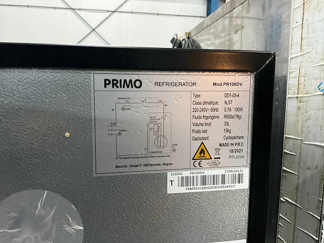 Primo dd1-05-4 minibar - afbeelding 3 van  3
