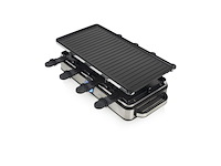 Princess 162645 gourmetstel raclette 8 grill deluxe rvs - afbeelding 1 van  6