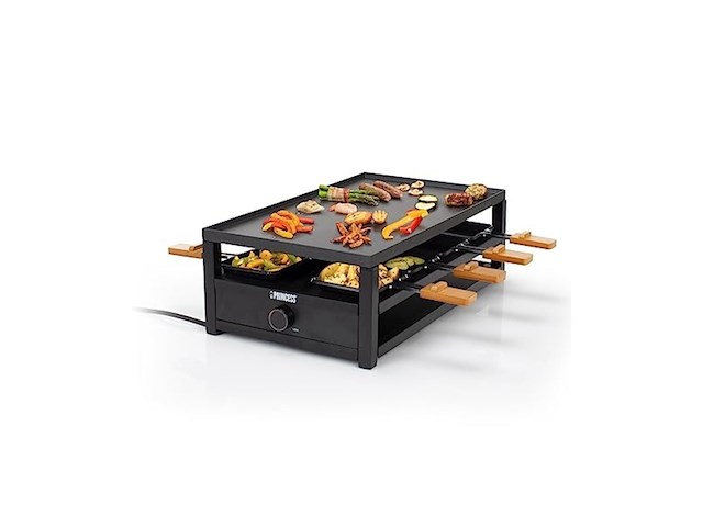 Princess 162655 black steel raclette inclusief 8 spatels - afbeelding 2 van  2