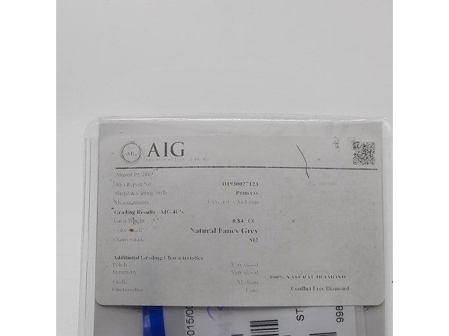 Princess geslepen diamant 0,84 karaats (si2) - afbeelding 8 van  8