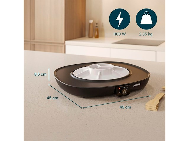 Princess gourmetstel table chef pirouette1100w - afbeelding 2 van  4