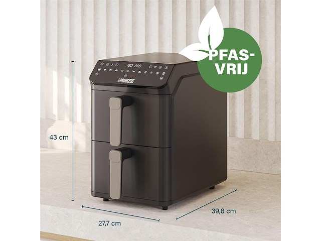 Princess heteluchtfriteuse 182278 3000w 11,2liter zwart - afbeelding 4 van  4