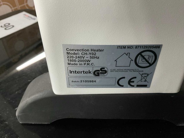 Princess, intertek smart glass panel heater, ch-y02 elektrische verwarming (2x) - afbeelding 7 van  9