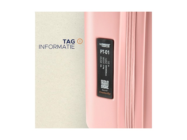 Princess traveller pt01 deluxe reiskoffer peony pink m 67cm - afbeelding 2 van  6