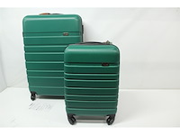 Princess traveller singapore kofferset 2delig smart green abs handbagage koffer 34l met grote reiskoffer 84l - afbeelding 1 van  1