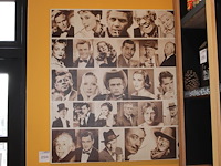 Print op doek met bekende sterren, afm. 100 x 100 cm. - afbeelding 1 van  2