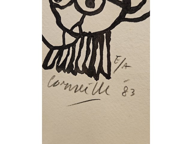 Print op geschept papier, corneille, 1983 - afbeelding 2 van  3