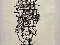 Print op geschept papier, corneille, 1983 - afbeelding 3 van  3