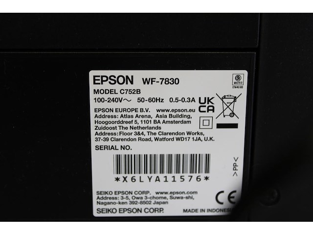 Printer epson model c752b. - afbeelding 3 van  3