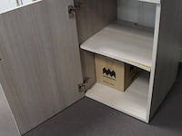 Printerkast. afmeting 50 x 50 cm. hoogte 75 cm. diverse randen beschadigd - afbeelding 3 van  3