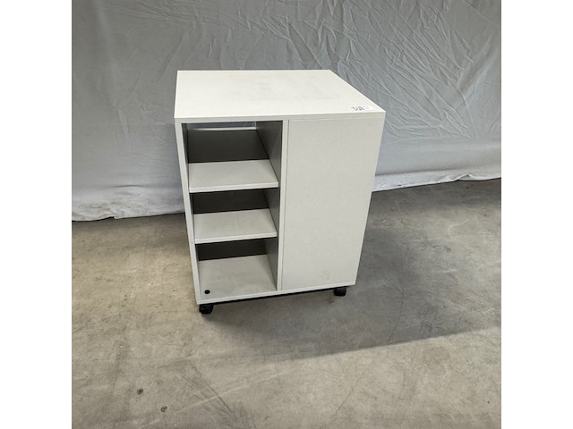 Printerkast, grijs, verrijdbaar - afbeelding 1 van  4
